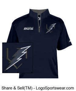 Badger Men's B-Core Short Sleeve 1/4 Zip Pullover Design Zoom